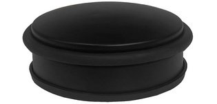 Door stop, steel, diameter: 110 mm, black