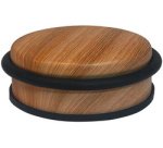 Butoir de porte, en acier, diamètre: 102 mm, effet bois