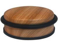 Butoir de porte, en acier, diamètre: 110 mm, effet bois