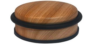 Butoir de porte, en acier, diamètre: 102 mm, effet bois