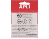 Notes adhésives, 75 x 75 mm, jaune transparent