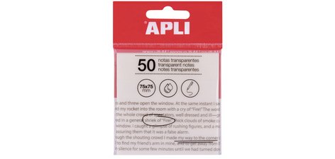 Notes adhésives, 75 x 75 mm, incolore transparent