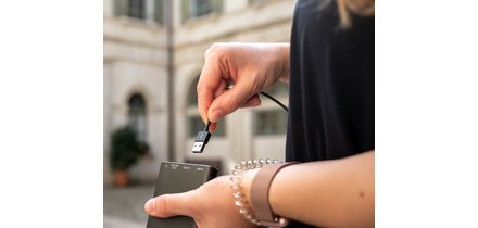 Câble de données & de charge, USB-A - USB-C, noir