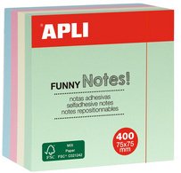 APLI Cube de notes adhésives 'FUNNY Notes!', 75 x 75 mm