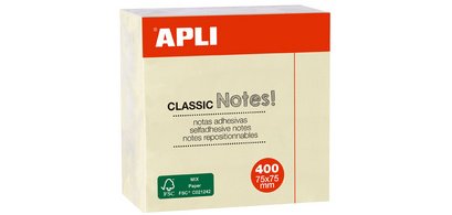 Cube de notes adhésives 'CLASSIC Notes!', 75 x 75 mm