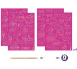 Creativ Sticker à gratter SCRATCHING STICKER Barbie