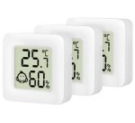 Set d'hygro-thermomètres, 3 pièces, blanc