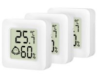 Set d'hygro-thermomètres, 3 pièces, blanc