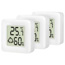 Set d'hygro-thermomètres, 3 pièces, blanc