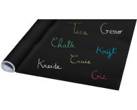 Tableau adhésif pour craie, en rouleau, noir