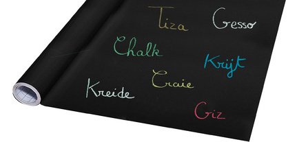 Adhesive chalkboard roll, black