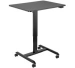 Bureau d'ordinateur réglable, électrique, noir