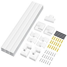 Kit de goulottes pour installation murale, blanc