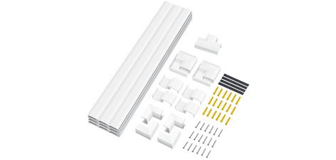 Kit de goulottes pour installation murale, blanc