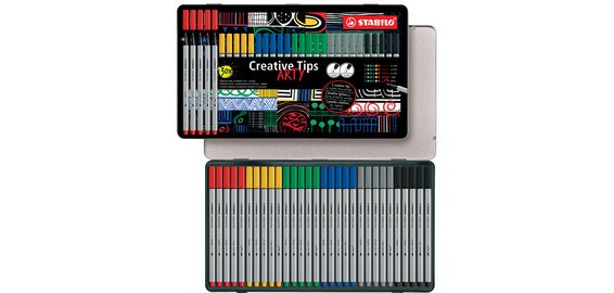 Kit Creative Tips ARTY URBAN, étui métal de 50