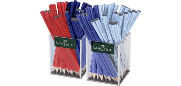 FABER-CASTELL Crayon de papier Jumbo GRIP, 2 pots