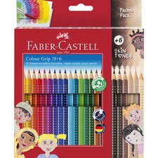 FABER-CASTELL Crayon de couleur Jumbo GRIP, étui promo