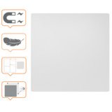 Tableau blanc, acier, 450 x 450 mm, blanc