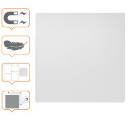 Tableau blanc, acier, 600 x 450 mm, sans cadre