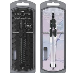 FABER-CASTELL Compas à réglage rapide DARK & BRIGHT, assorti