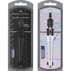 FABER-CASTELL Compas à réglage rapide DARK & BRIGHT, assorti