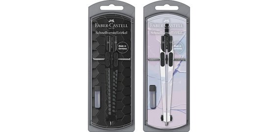 FABER-CASTELL Compas à réglage rapide DARK & BRIGHT, assorti