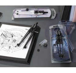 FABER-CASTELL Compas à réglage rapide TREND SHINY TWIST