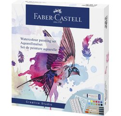 FABER-CASTELL Kit d'aquarelle, 18 pièces