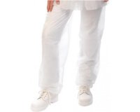 Pantalon à usage unique, en PP non tissé, blanc, L