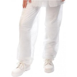 Pantalon à usage unique, en PP non tissé, blanc, XL