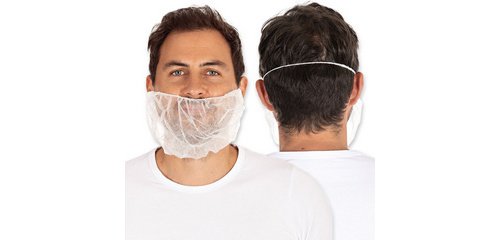 Couvre-barbe en PP non tissé, taille unique, blanc