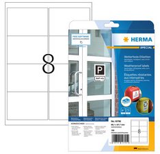 Speciaal etiket in papier weerbestendig 210 x 297 mm