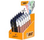 BIC Stylo à bille rétractable 4 Colours, présentoir de 24
