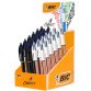 BIC Stylo à bille rétractable 4 Colours, présentoir de 24
