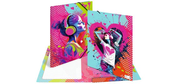 Chemise à élastique 'Music Girl', carton, A3