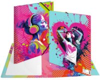 Elastiekmap 'Music Girl' A4 karton