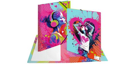 Chemise à élastique 'Music Girl', carton, A4