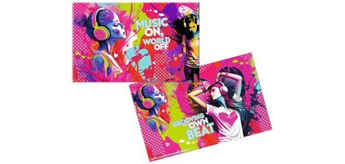 Sous-main 'Music Girl', (L)550 x (H)350 mm