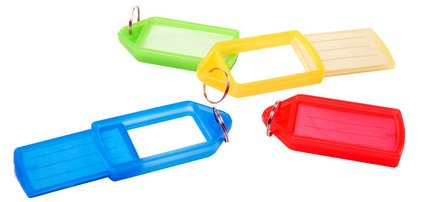 Porte-clés, avec anneau, assorti