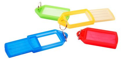 Porte-clés, avec anneau, assorti