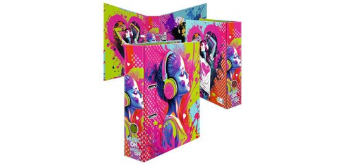 Classeur à motifs 'Music Girl', A4, 70 m