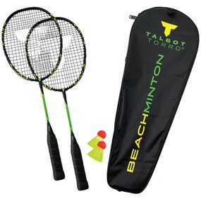 Kit de beachminton, couleur: noir-vert fluo