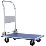 Chariot à plate-forme, capacité: 150 kg, noir/bleu