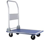 Transportkar met plateau, belastbaar gewicht: 150 kg, zwart/blauw