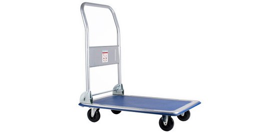 Chariot à plate-forme, capacité: 150 kg, noir/bleu