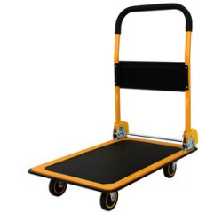 Chariot à plate-forme, capacité: 300 kg, noir/orange