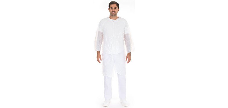 Blouse visiteur avec boutons pression