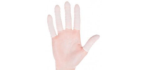 Doigtier nitrile, sans poudre, M, blanc