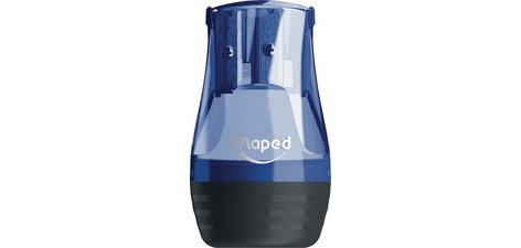 2-hole TONIC Metal Pencil Sharpener, blue/black