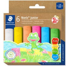 Noris Junior Straßenkreide, Karton mit 6 Stück